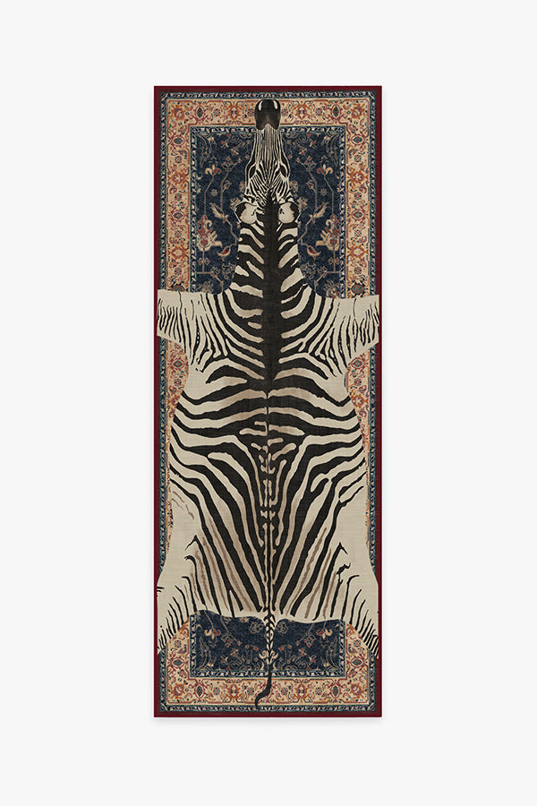 On Safari — Halı, Safir, RUNNER, beyaz zemin, 2x7
