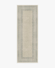 Kairos — Halı, Fildişi Mavisi, RUNNER, beyaz zemin, 2x7