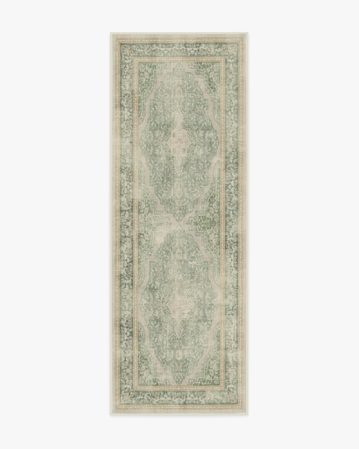 Adeline — Halı, Doğal Adaçayı, RUNNER, beyaz zemin, 2x7