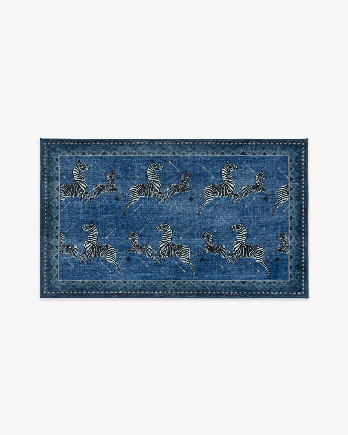 Zebras — Halı, Mavi, AREA, beyaz zemin, 3x5
