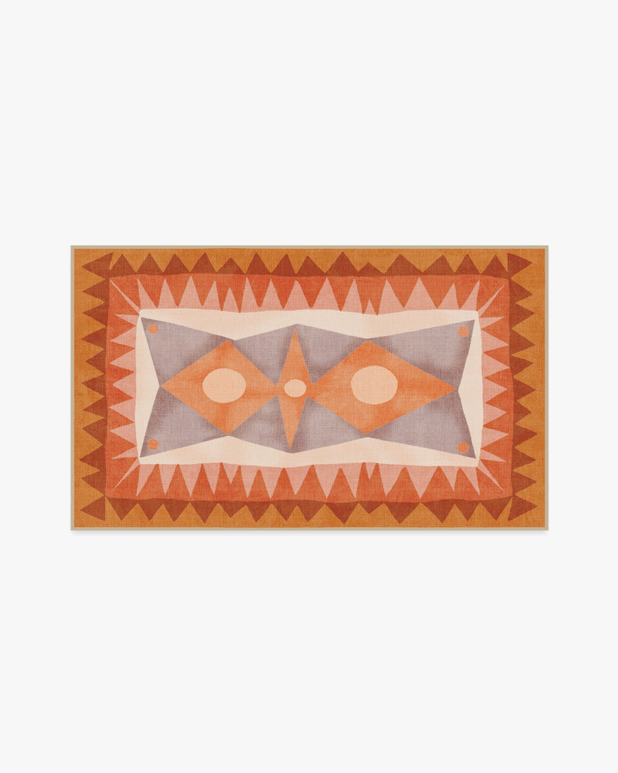 Justina Blakeney Hilma — Halı, Papaya, AREA, beyaz zemin, 3x5