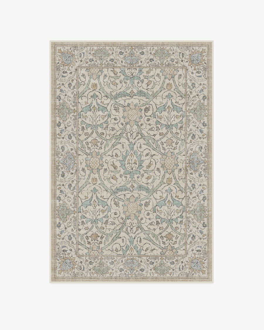 Morris And Co Montreal — Halı, Doğal Yeşim, AREA, beyaz zemin, 4x6