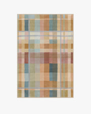 Margot Plaid — Halı, Toprak Sarısı Çok Renkli, AREA, beyaz zemin, 4x6