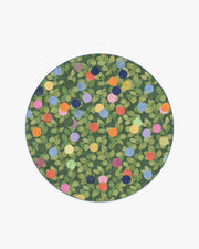 Botanical Whimsy Dots — Halı, Yeşil, ROUND, beyaz zemin, 6R