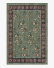 Pennywood — Halı, Yeşil Pembe, AREA, beyaz zemin, 6x9