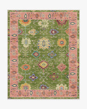 Mehr — Halı, Yeşil Soft Pembe, AREA, beyaz zemin, 8x10