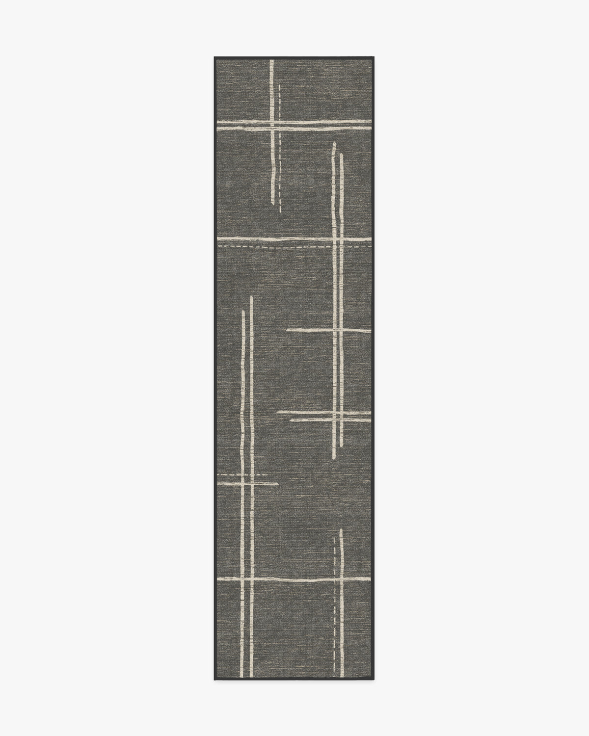 Stellan — Halı, Antrasit, RUNNER, beyaz zemin, 2x10