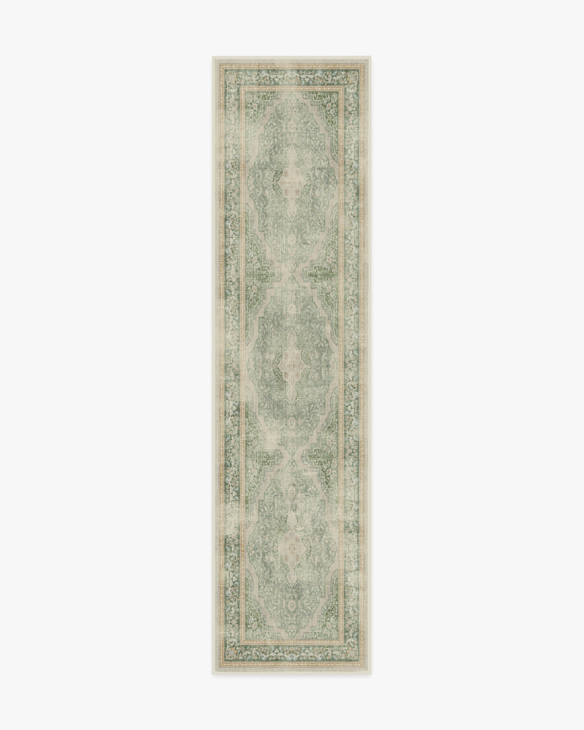 Adeline — Halı, Doğal Adaçayı, RUNNER, beyaz zemin, 2x10