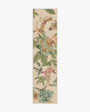 Bamboo Bird — Halı, Blush Yeşim, RUNNER, beyaz zemin, 2x10