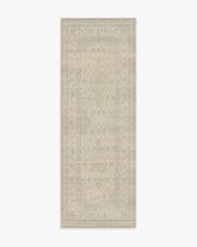 Rowan — Halı, Soft Gri Fildişi, RUNNER, beyaz zemin, 2x7