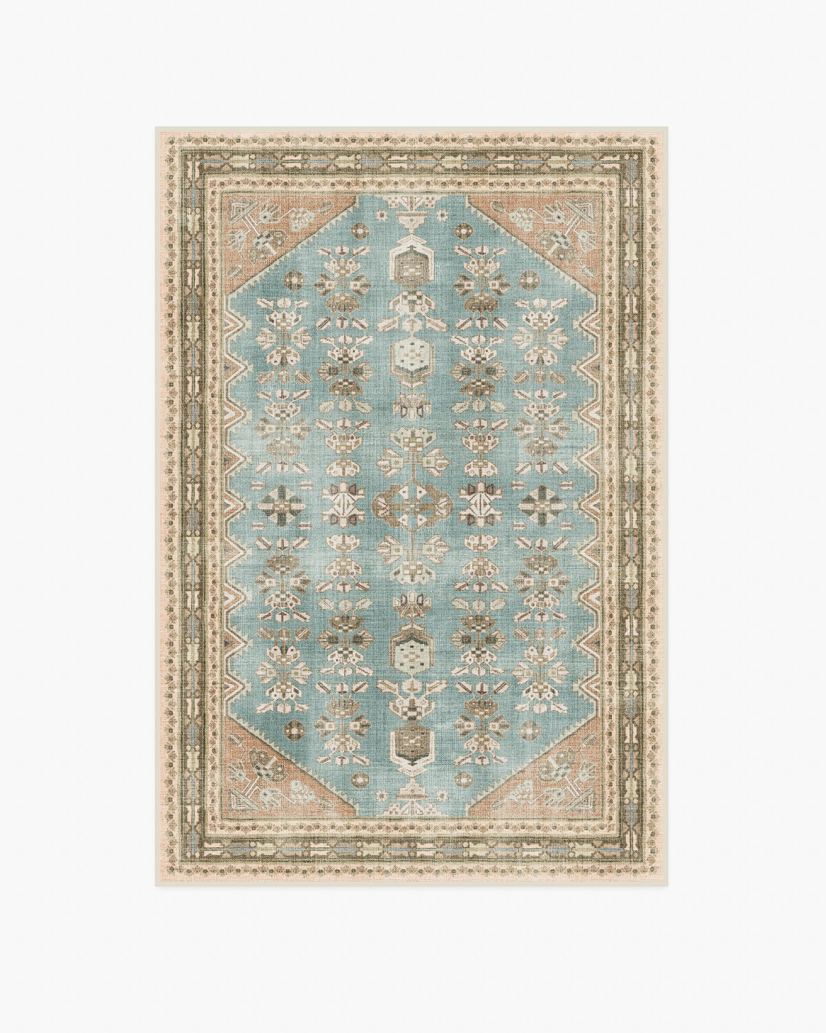 Pradera — Halı, Mavi Terracotta, AREA, beyaz zemin, 4x6