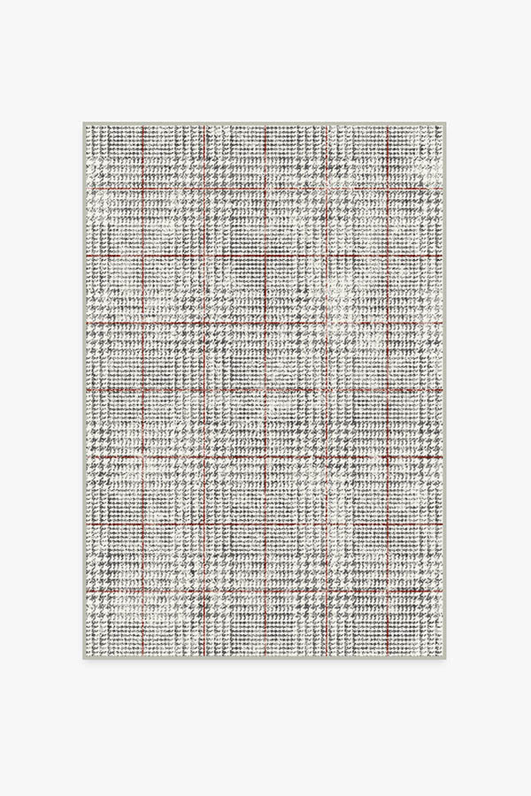 Glen Plaid — Halı, Siyah Beyaz, AREA, beyaz zemin, 4x6