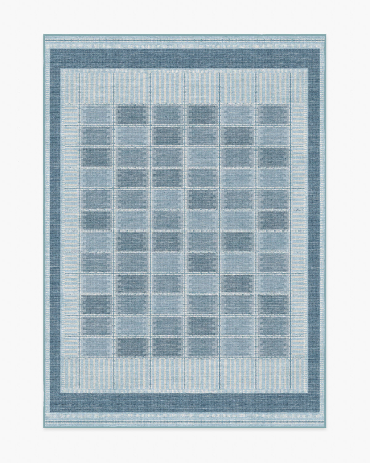 Agnes — Halı, Mavi, AREA, beyaz zemin, 5x7