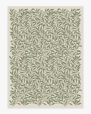 Morris And Co Pure Willow Boughs — Halı, Yeşil, AREA, beyaz zemin, 9x12