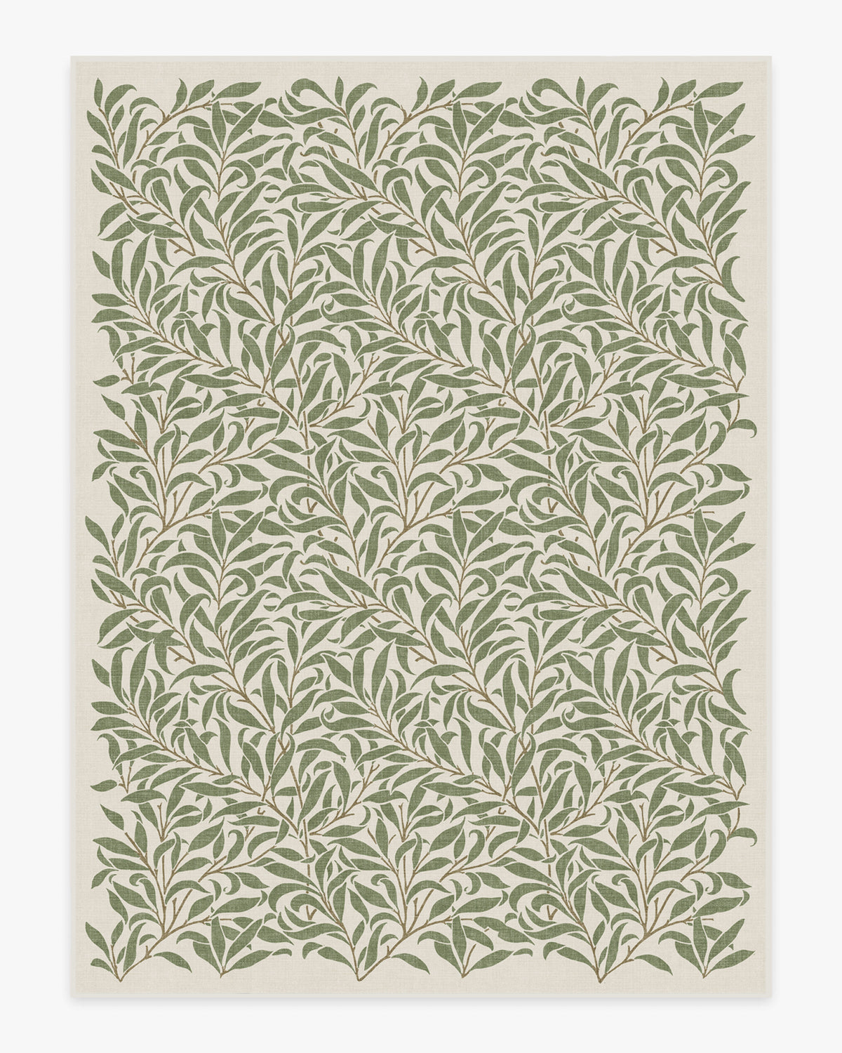 Morris And Co Pure Willow Boughs — Halı, Yeşil, AREA, beyaz zemin, 9x12