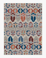 Corellian Ikat — Halı, Polychrome, AREA, beyaz zemin, 9x12