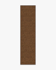 Labyrinth — Halı, Kahverengi Turuncu, RUNNER, beyaz zemin, 2x10