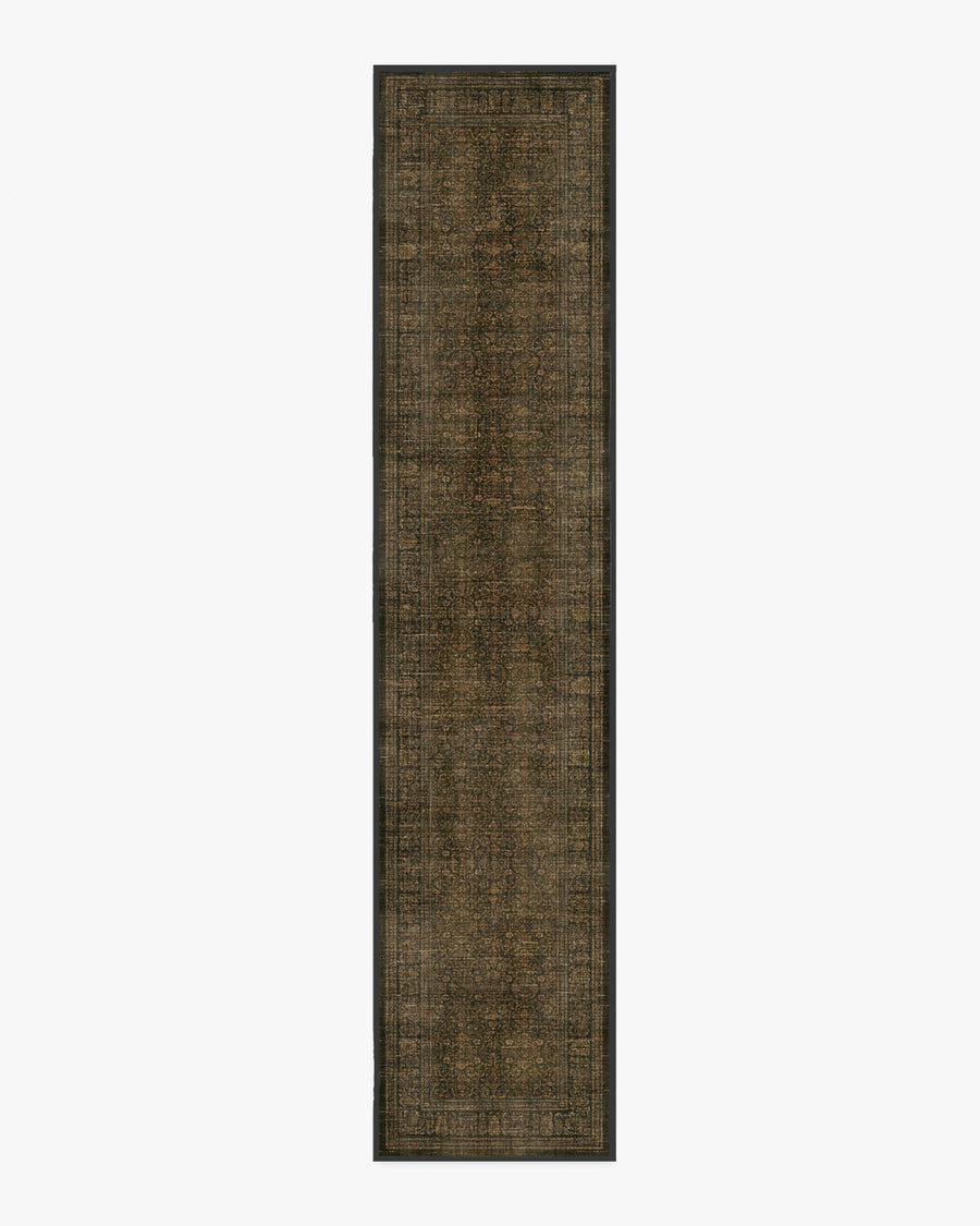Vesper — Halı, Zeytin Altın, RUNNER, beyaz zemin, 2x12