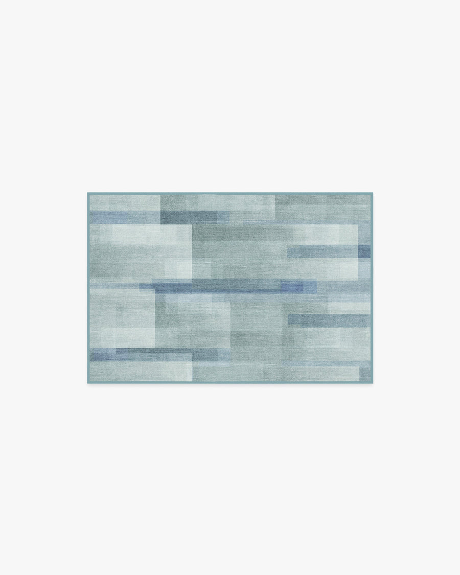 Solar Drift — Halı, Gümüş Mavi, AREA, beyaz zemin, 2x3