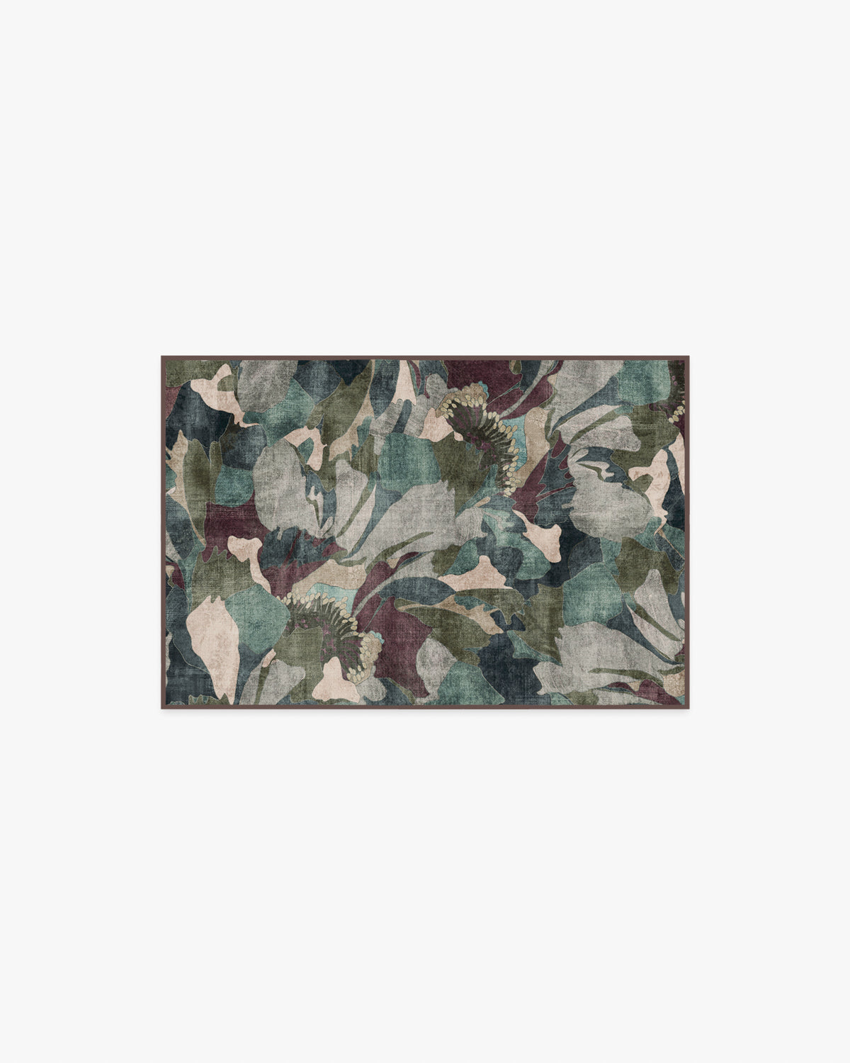 Peony Promenade — Halı, Aubergine, AREA, beyaz zemin, 2x3