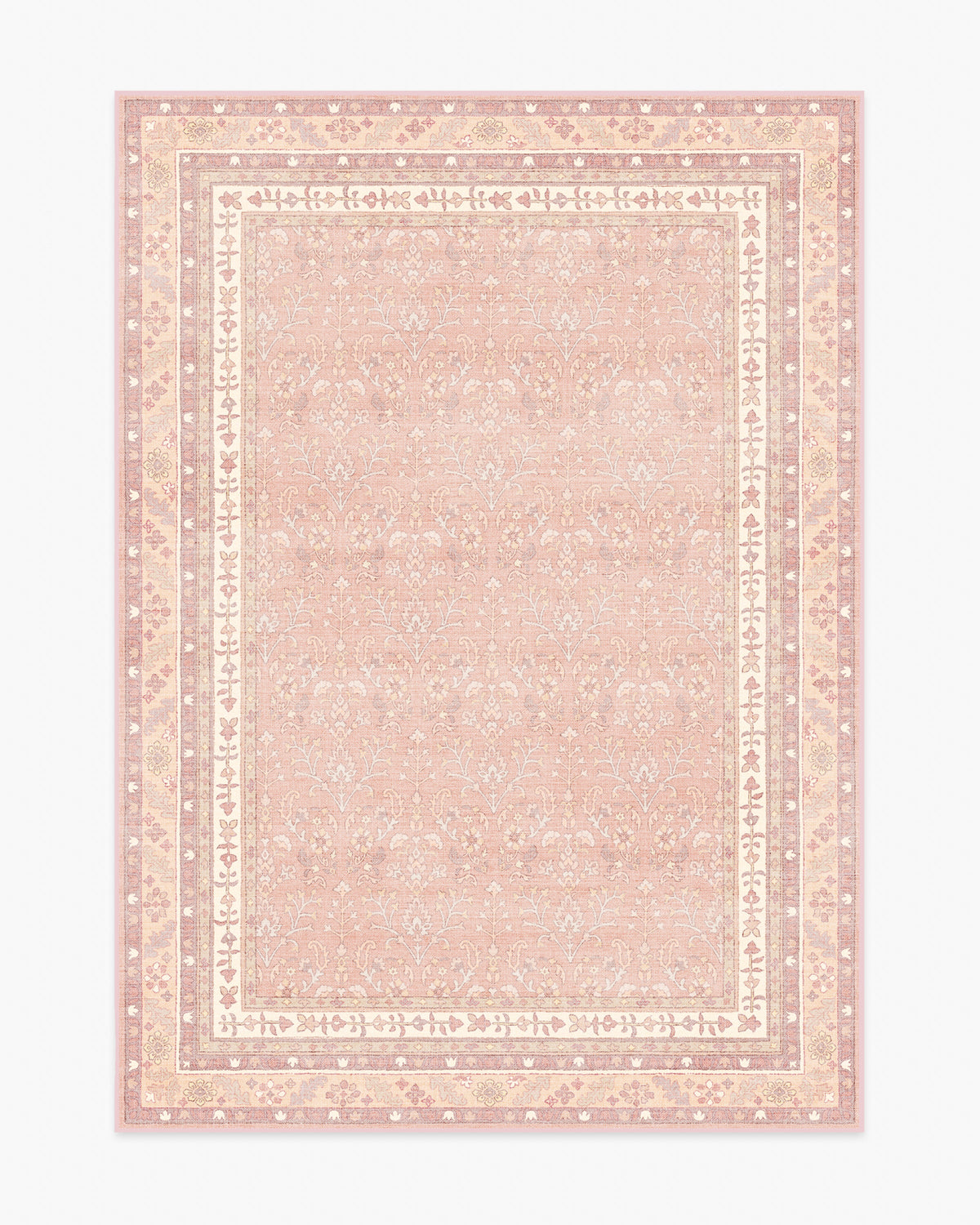 Eleanor — Halı, Yumuşak Pembe, AREA, beyaz zemin, 5x7