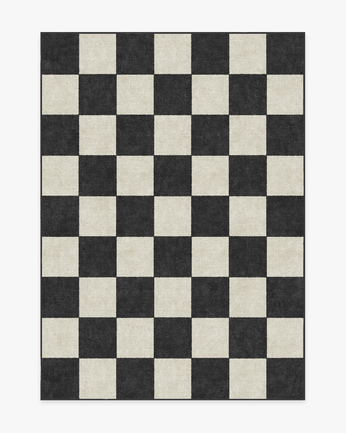 Jaque Checkered — Halı, Siyah, AREA, beyaz zemin, 5x7