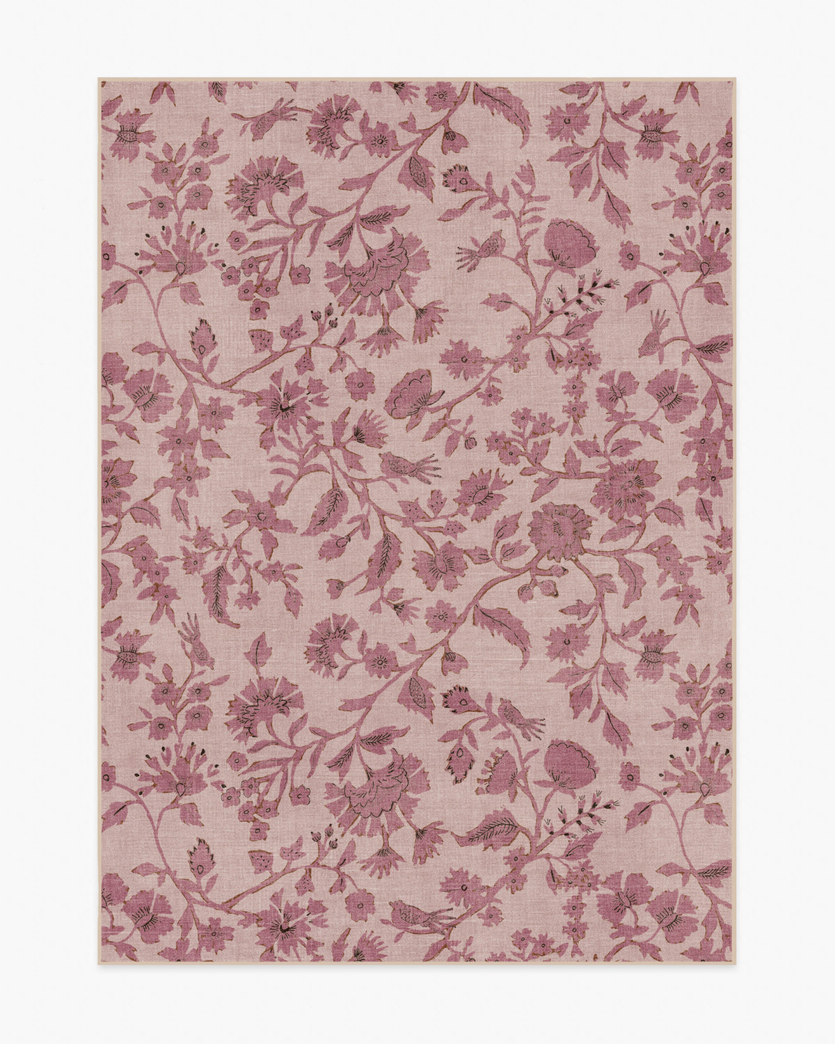 Brenna — Halı, Doğal ve Blush, AREA, beyaz zemin, 5x7