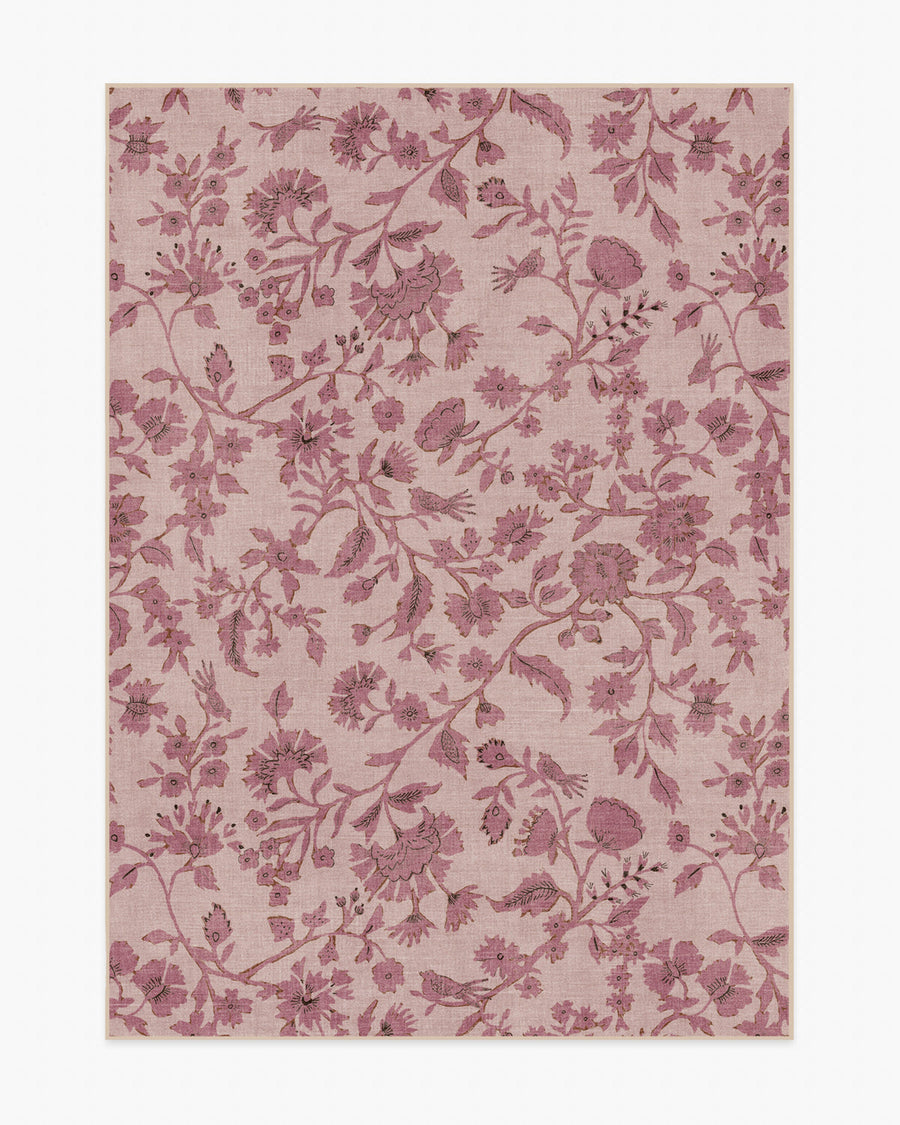 Brenna — Halı, Doğal ve Blush, AREA, beyaz zemin, 5x7