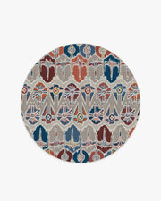 Corellian Ikat — Halı, Polychrome, ROUND, beyaz zemin, 6R