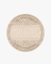 Fernanda — Halı, Krem, ROUND, beyaz zemin, 6R