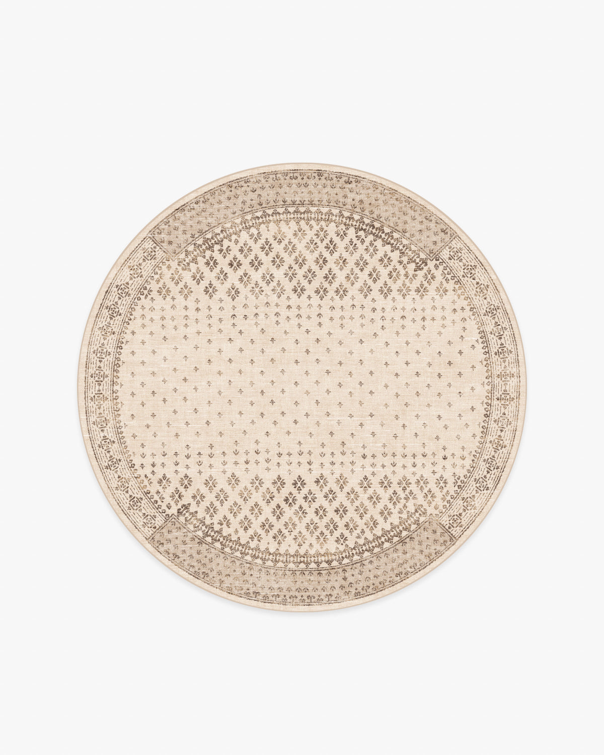Fernanda — Halı, Krem, ROUND, beyaz zemin, 6R