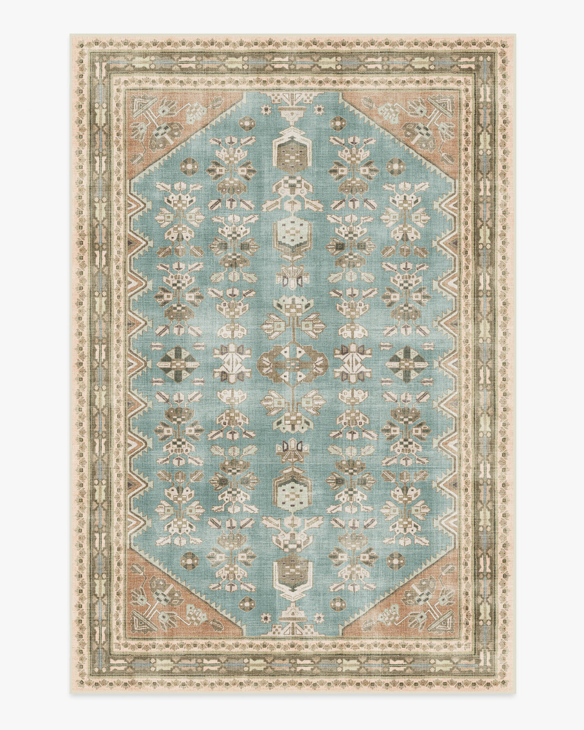 Pradera — Halı, Mavi Terracotta, AREA, beyaz zemin, 6x9