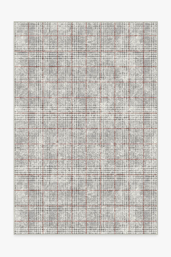 Glen Plaid — Halı, Siyah Beyaz, AREA, beyaz zemin, 6x9