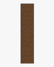 Labyrinth — Halı, Kahverengi Turuncu, RUNNER, beyaz zemin, 2x12