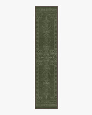 Amira — Halı, Yeşil, RUNNER, beyaz zemin, 2x12