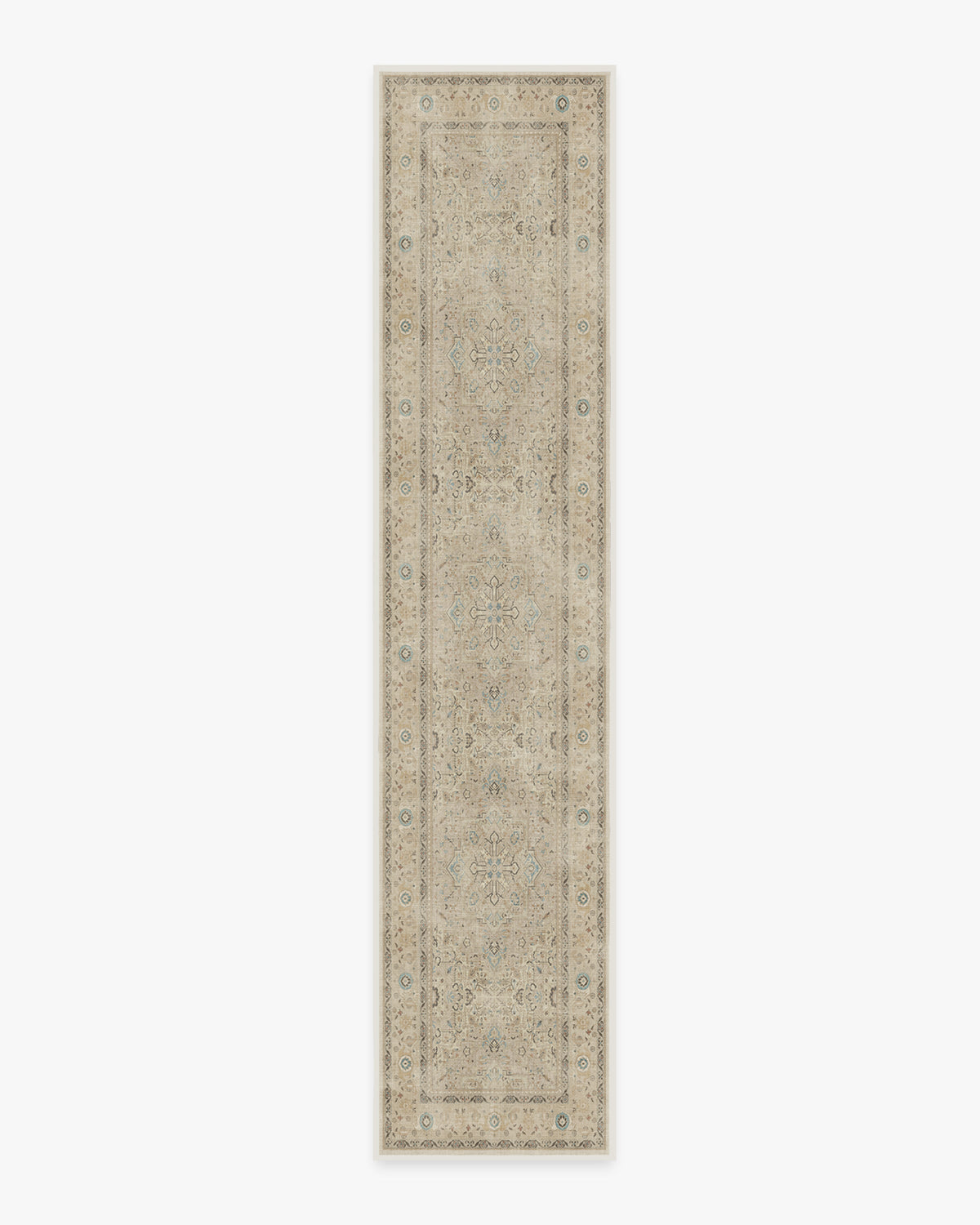 Kamran — Halı, Bej, RUNNER, beyaz zemin, 2x12
