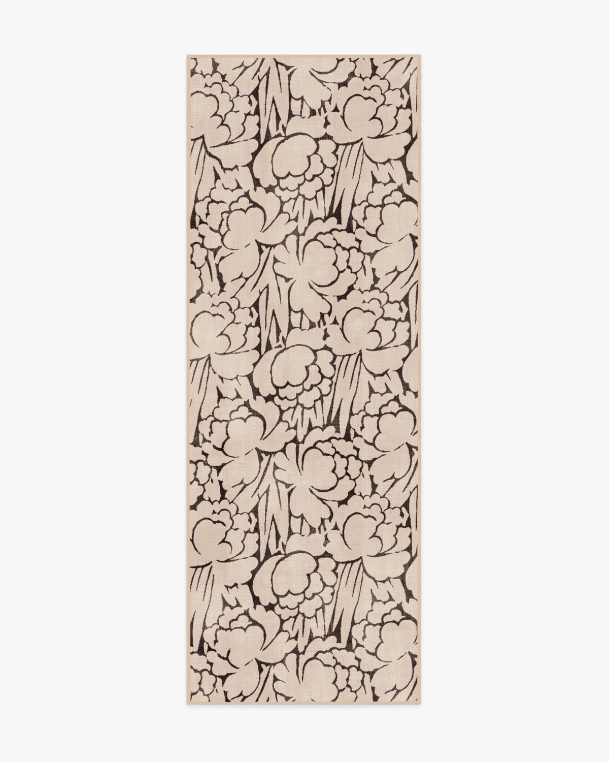 Corrine — Halı, Doğal ve Antrasit, RUNNER, beyaz zemin, 2x7