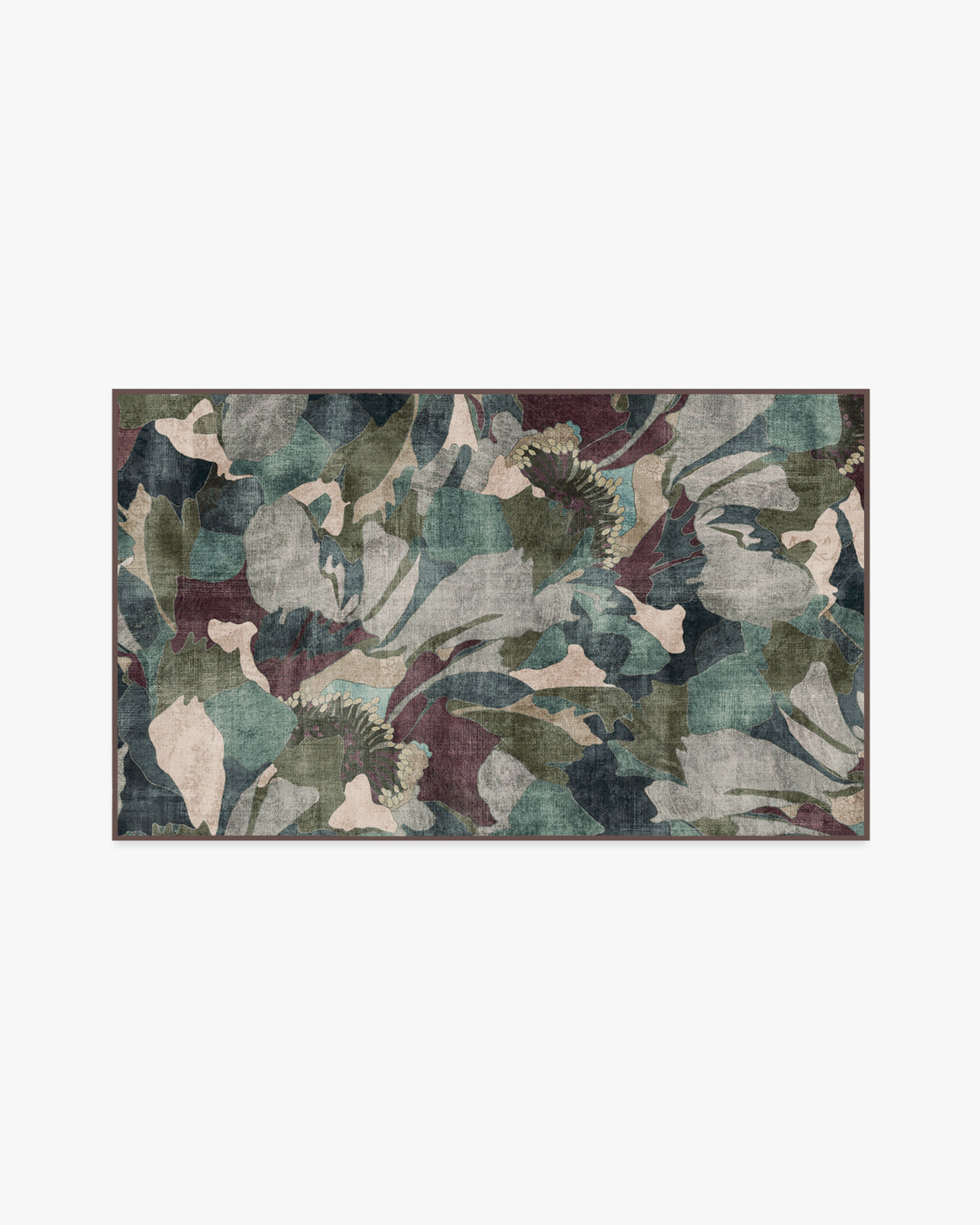 Peony Promenade — Halı, Aubergine, AREA, beyaz zemin, 3x5