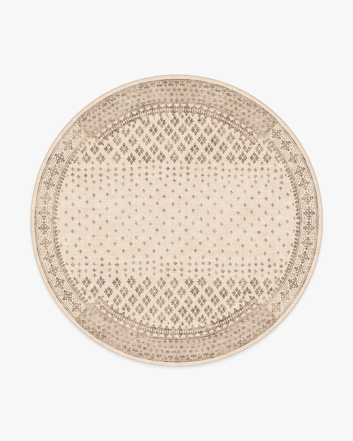 Fernanda — Halı, Krem, ROUND, beyaz zemin, 8R