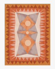 Justina Blakeney Hilma — Halı, Papaya, AREA, beyaz zemin, 9x12