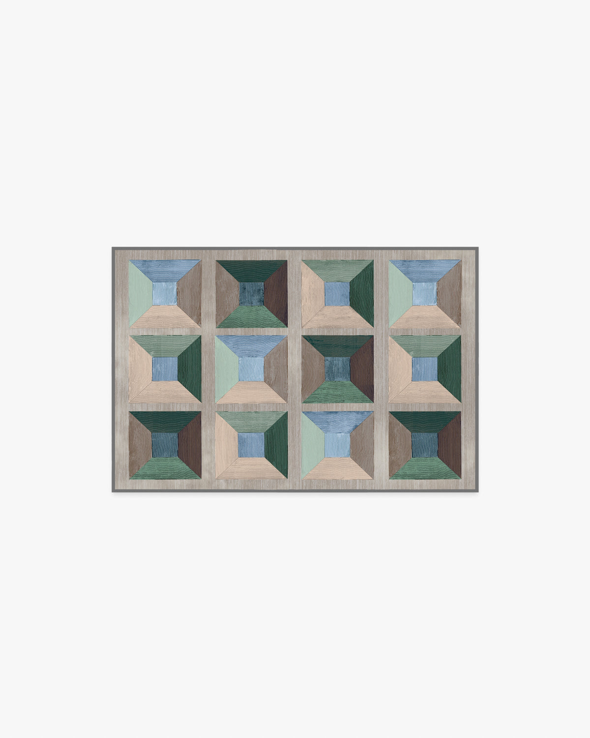 Hedra — Halı, Soft Turkuaz, AREA, beyaz zemin, 2x3