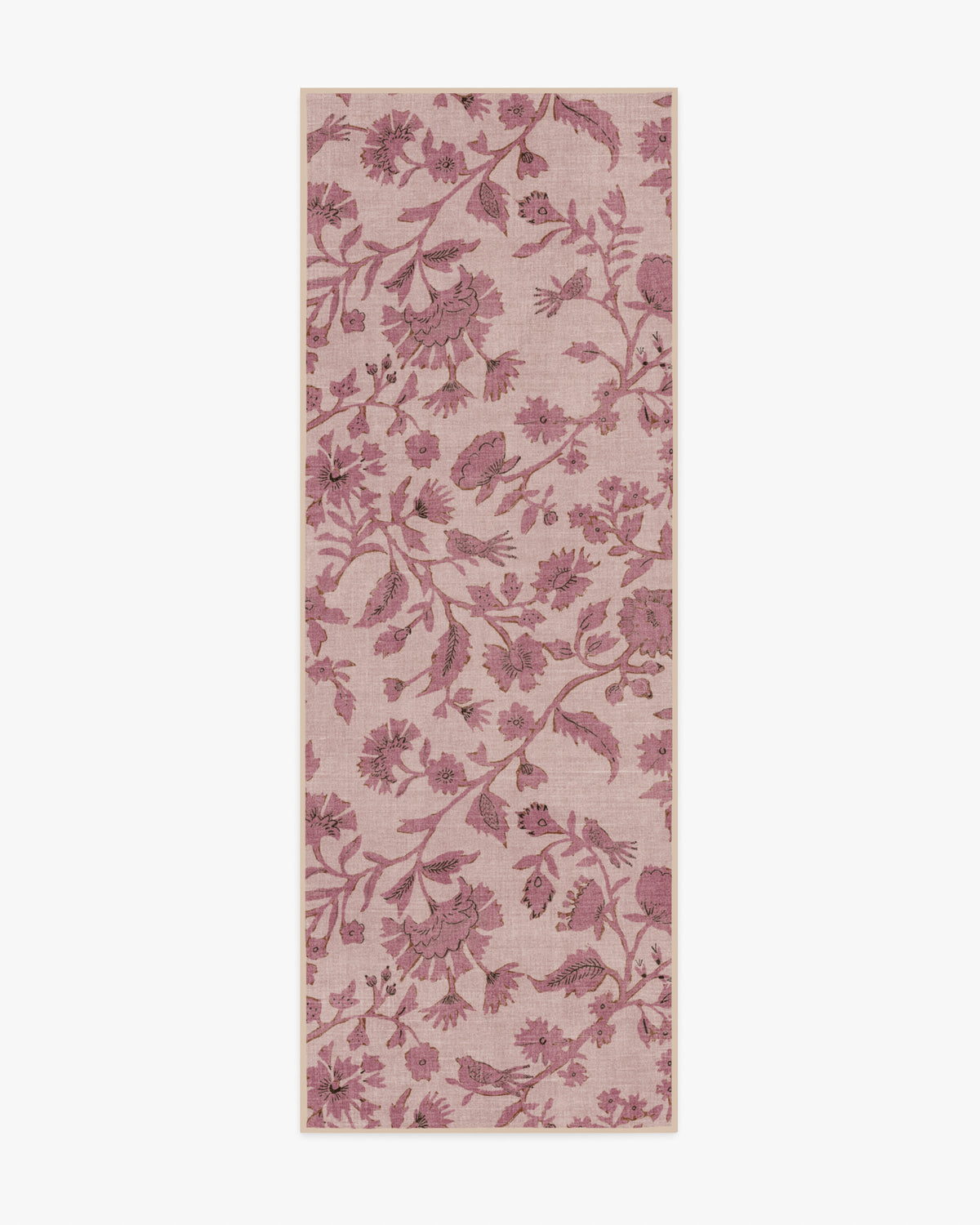 Brenna — Halı, Doğal ve Blush, RUNNER, beyaz zemin, 2x7