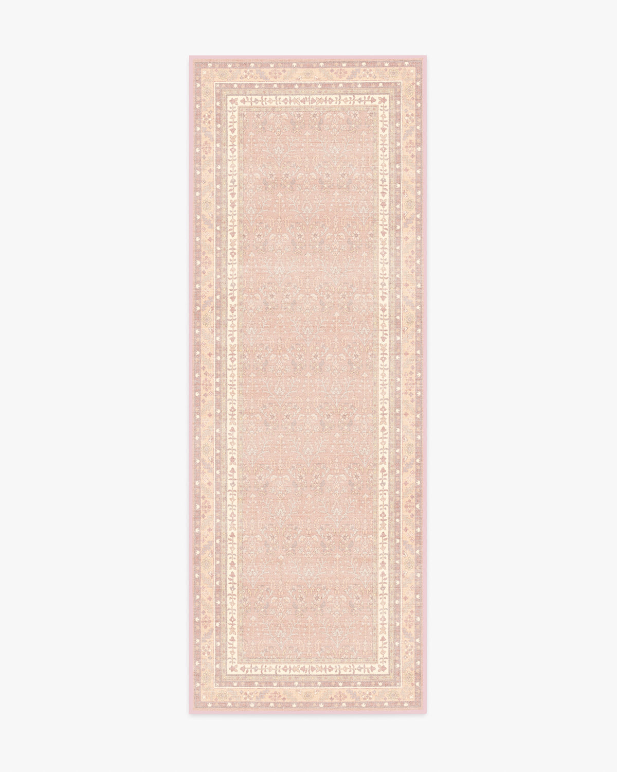 Eleanor — Halı, Yumuşak Pembe, RUNNER, beyaz zemin, 2x7