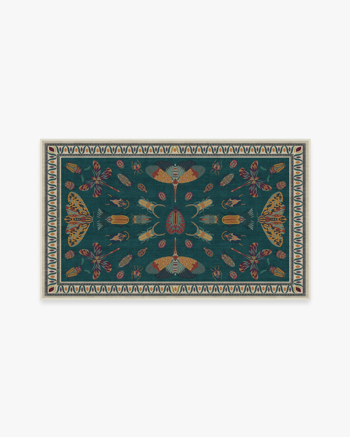 Flutterby — Halı, Mavi, AREA, beyaz zemin, 3x5