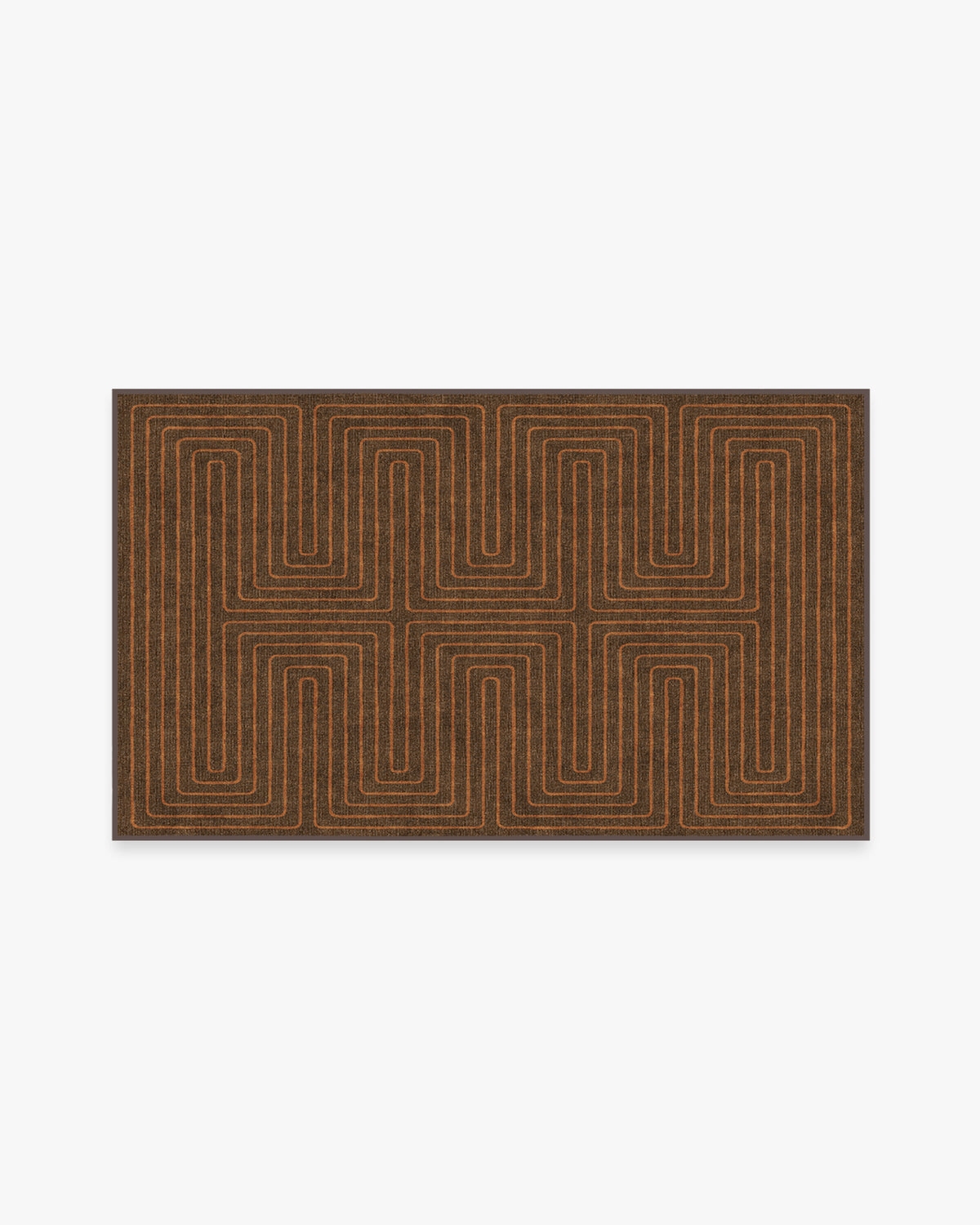 Labyrinth — Halı, Kahverengi Turuncu, AREA, beyaz zemin, 3x5