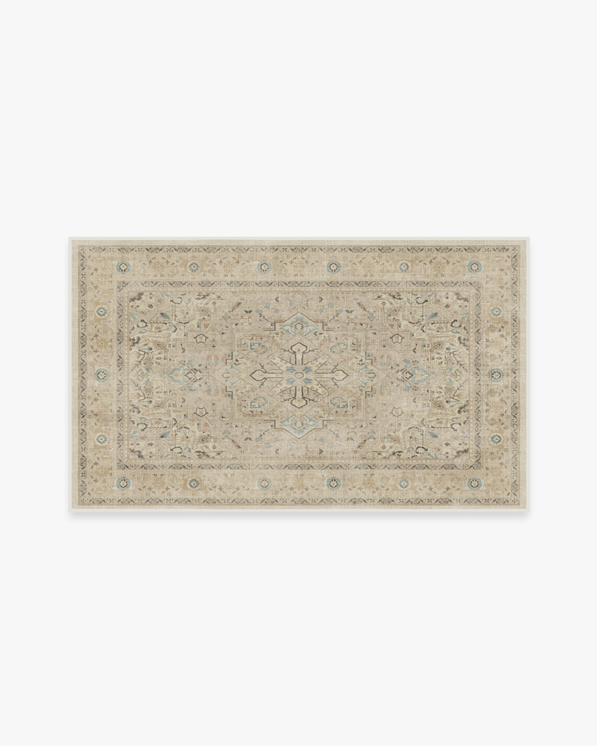 Kamran — Halı, Bej, AREA, beyaz zemin, 3x5