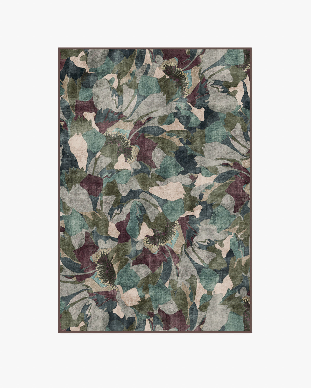 Peony Promenade — Halı, Aubergine, AREA, beyaz zemin, 4x6