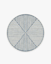Inkdrop — Halı, Arduvaz Mavisi, ROUND, beyaz zemin, 6R