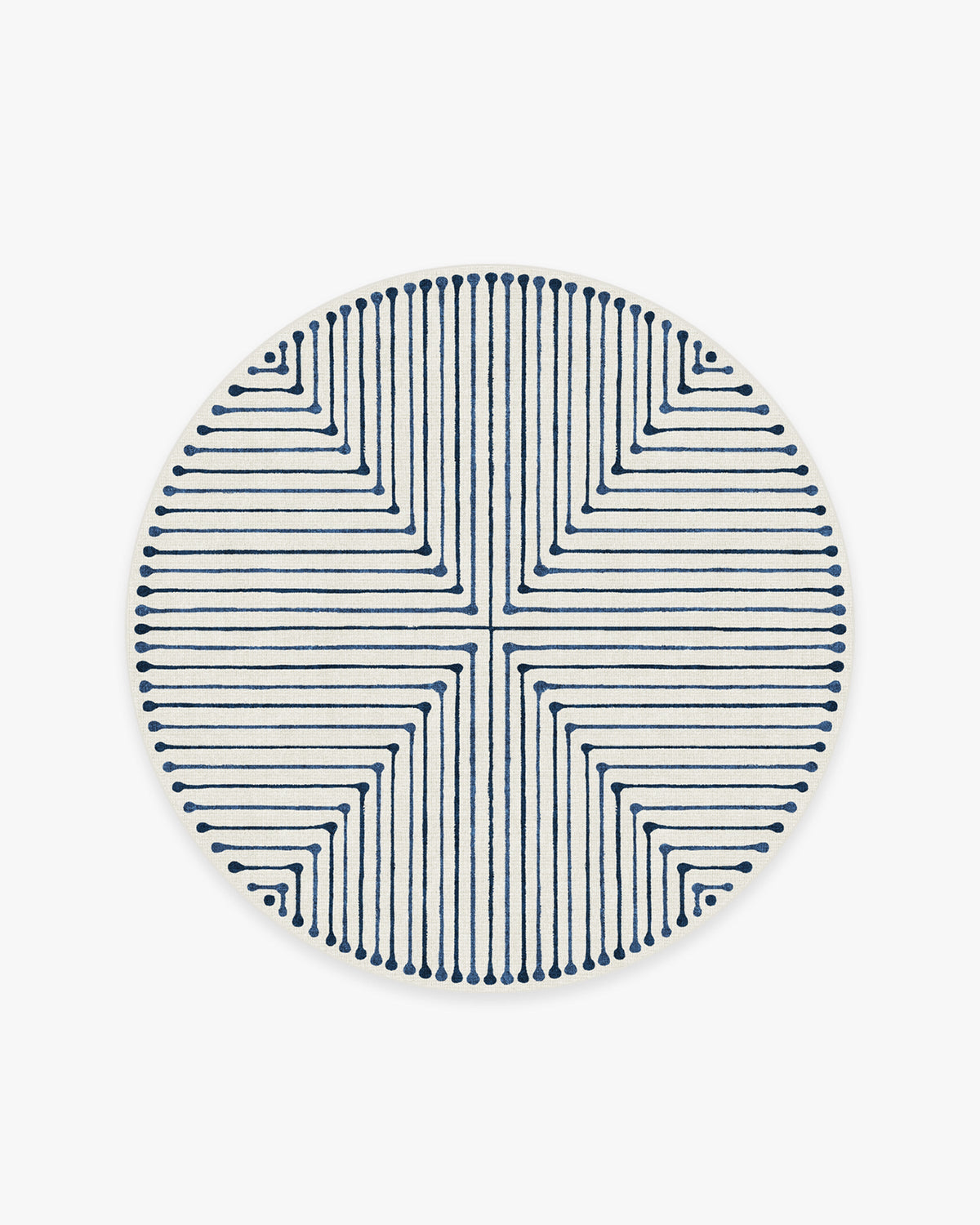 Inkdrop — Halı, Arduvaz Mavisi, ROUND, beyaz zemin, 6R