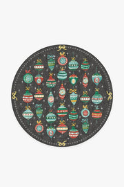 Festive Garland — Halı, Çok Renkli, ROUND, beyaz zemin, 6R